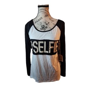 NWT PPLA # Selfie Long Sleeve Top Size Small, Extremely Soft